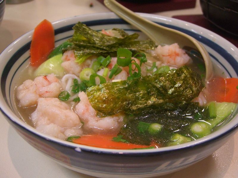 món canh tôm rong biển thơm ngon