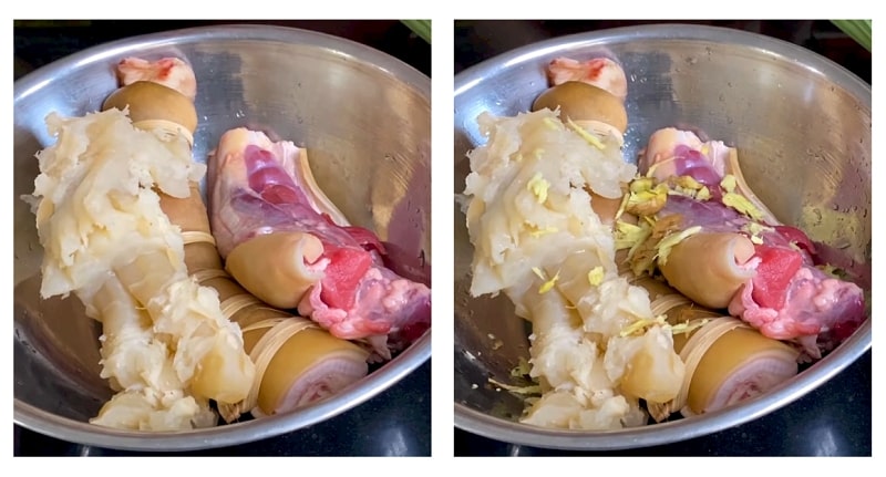Sơ chế bắp bò