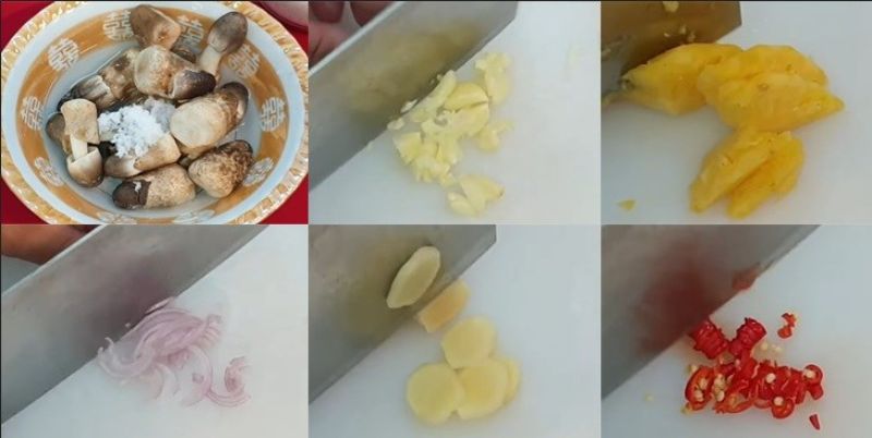Ảnh 6: Sơ chế các nguyên liệu khác trong món ăn này