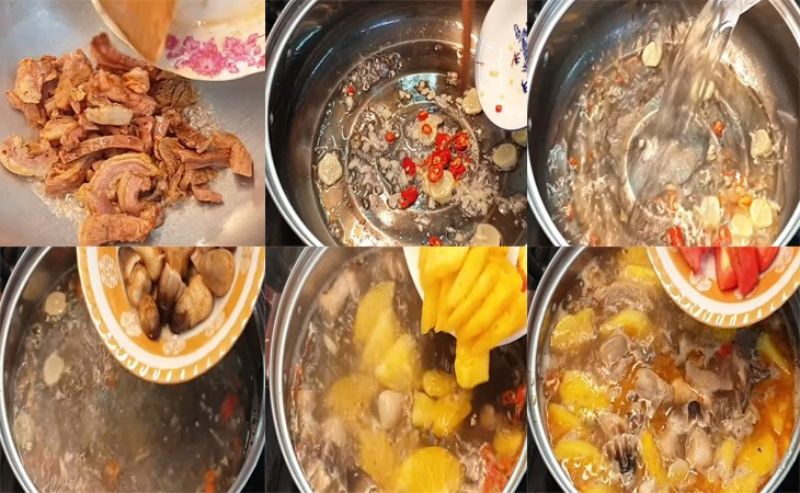 Ảnh 8: Các bước nấu lẩu đơn giản