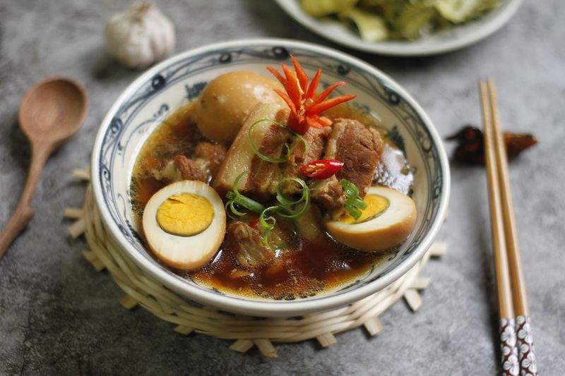 Thịt kho tàu khi hoàn thiện