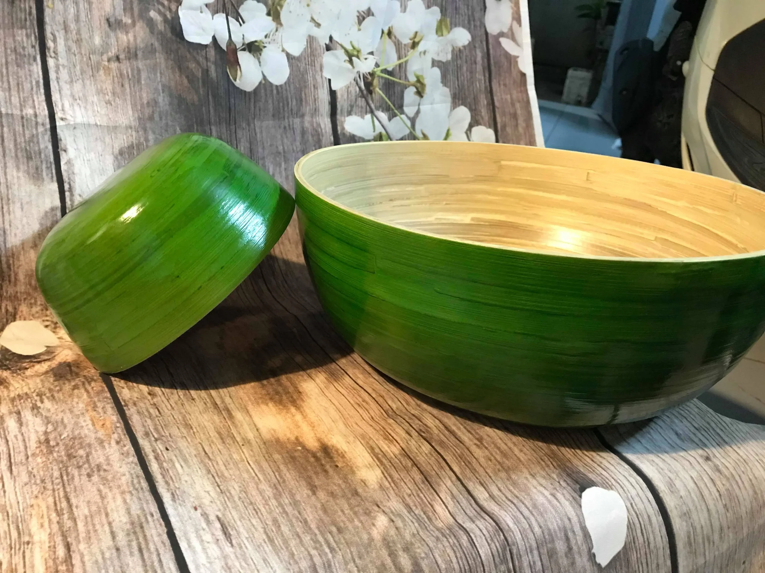 Chậu ngâm chân bằng tre