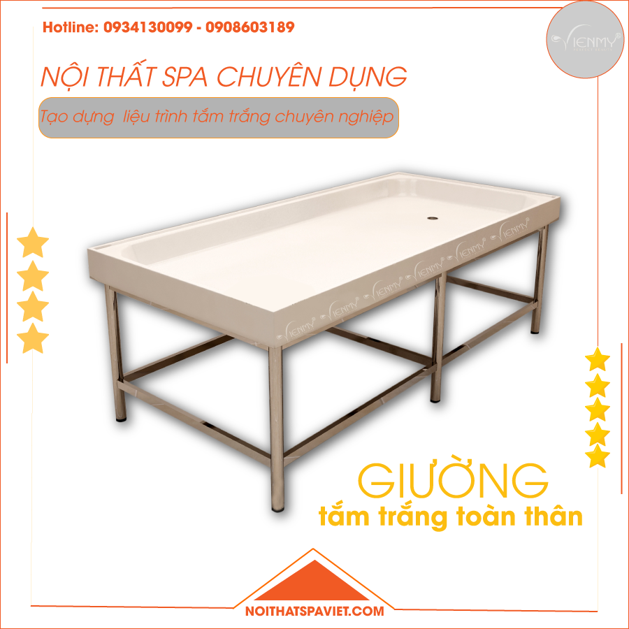 Giường tắm trắng dưỡng da toàn thân | Công ty Viên Mỹ chuyên cung cấp
