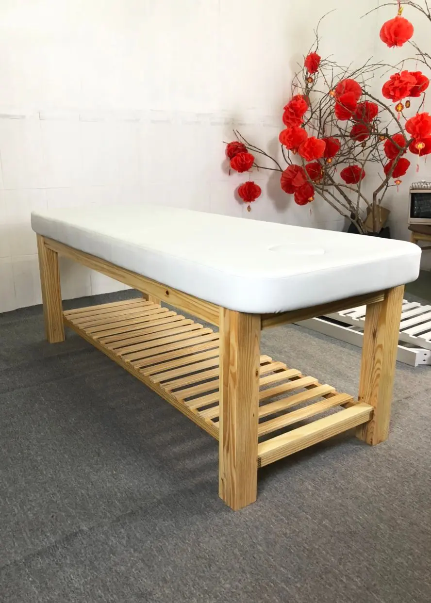 Giường Massage Chân Gỗ G08 l Giuong Massage Chan Go G08