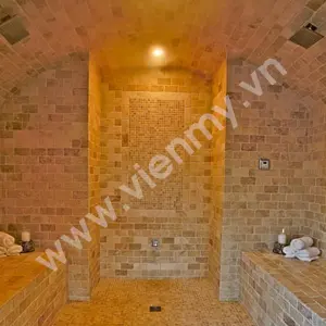 Phòng xông hơi ướt dạng xây 5-6 người l Phong xong hoi uot dang xay 5